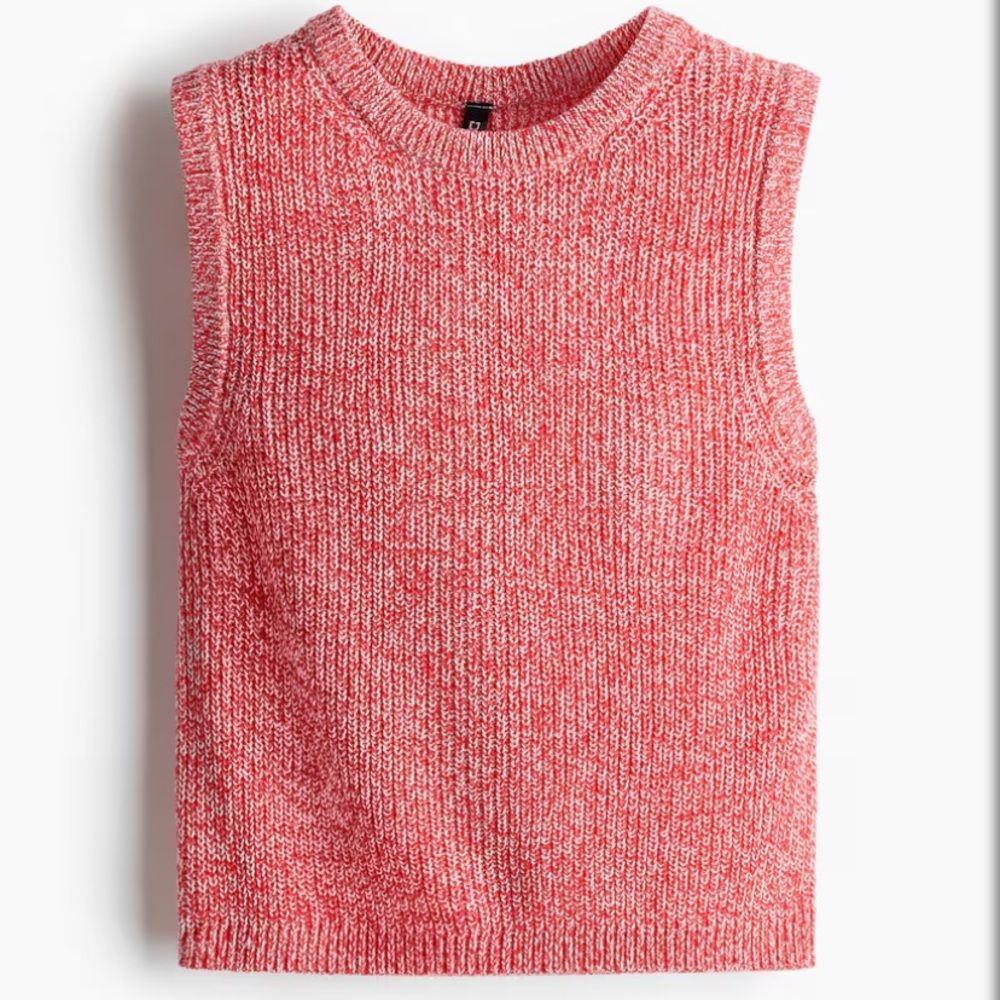 H&M Sweater Vest in Red melange
